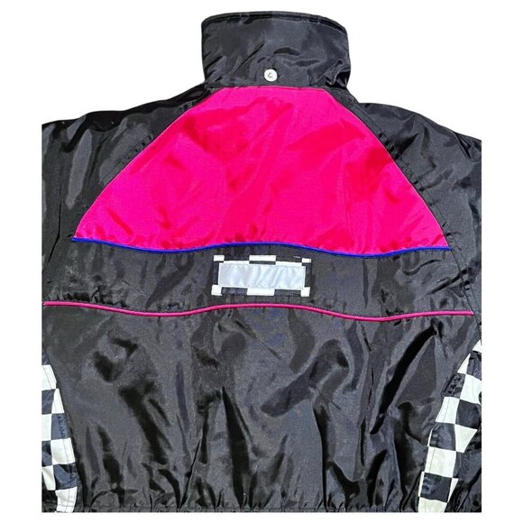 R&R Sport Vintage Snowmobile Racing Checkered Jacket Size Large Retro 80’s - Picture 8 of 13
